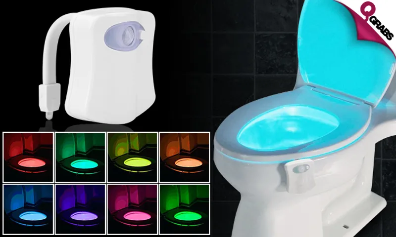 Motion-Activated LED Toilet Seat Light!